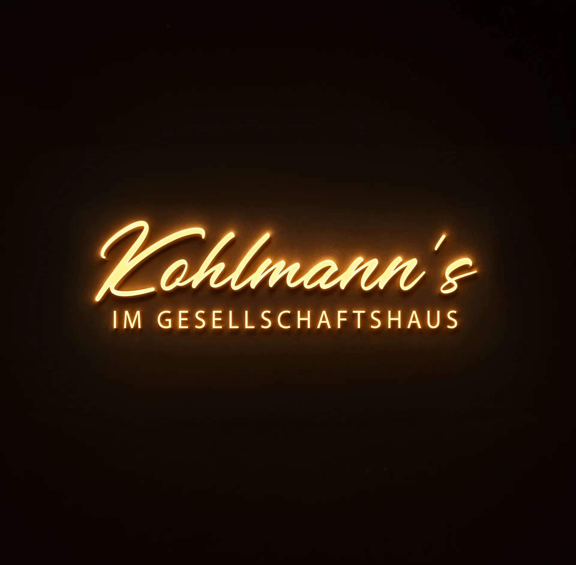 Kohlmann's im Gesellschaftshaus — LED-Schild an der Fassade